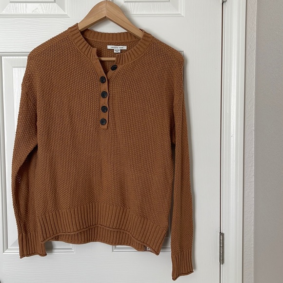 AE OVERSIZED HENLEY PULLOVER SWEATER - Picture 1 of 3